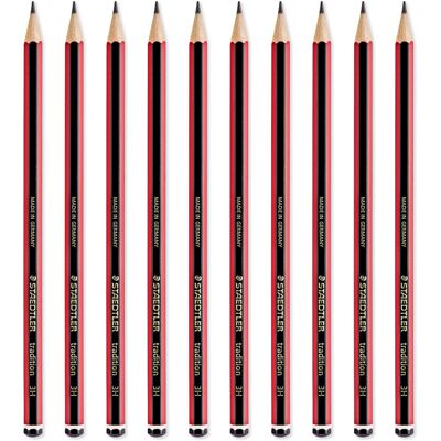 STAEDTLER Tradition Pencil - Drawing Sketching Art - Pack of 10 Pencils - Grade STAEDTLER Tradition Pencil - Drawing Sketching Art - Pack of 10 Pencils - Grade