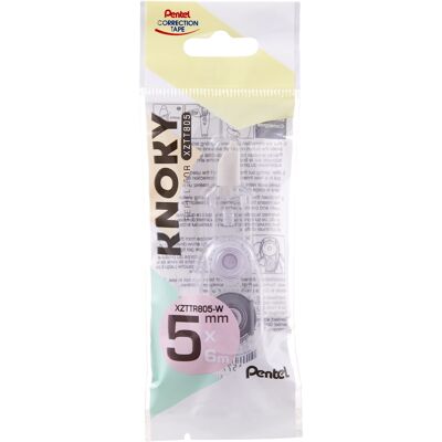 Pentel XZTTR805-WY Knoky Refill for Correction Tape Length 6 m Width 5 mm Pack o Pentel XZTTR805-WY Knoky Refill for Correction Tape Length 6 m Width 5 mm Pack o