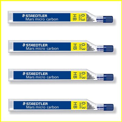 STAEDTLER Mars micro carbon 250 0.3mm HB - Pencil lead refills - 4 Tubes / Packs STAEDTLER Mars micro carbon 250 0.3mm HB - Pencil lead refills - 4 Tubes / Packs