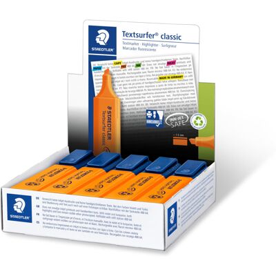 STAEDTLER 364-4 Textsurfer Classic Highlighter - Orange (Box of 10) STAEDTLER 364-4 Textsurfer Classic Highlighter - Orange (Box of 10)