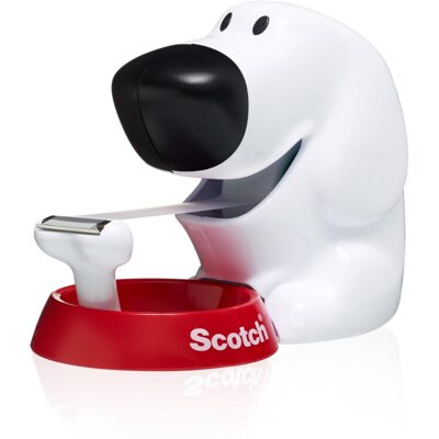 Scotch Dog Tape Dispenser with 1 Roll of Scotch Magic Tape - Holds Rolls up to 1 Scotch Dog Tape Dispenser with 1 Roll of Scotch Magic Tape - Holds Rolls up to 1