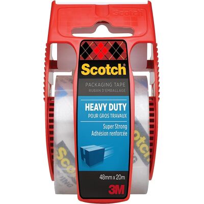 Scotch Packaging Tape Extra Resistant in Hand Dispenser Transparent, 1 Roll, 48 Scotch Packaging Tape Extra Resistant in Hand Dispenser Transparent, 1 Roll, 48