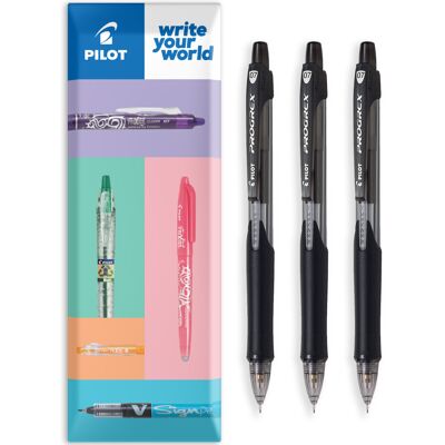 Pilot Progrex Mechanical Pencil Black 0.7mm Pack of 3 Pilot Progrex Mechanical Pencil Black 0.7mm Pack of 3