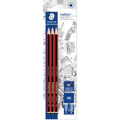 STAEDTLER 110-HBBK3D Tradition Graphite Pencil for Drawing & Sketching - HB (Pac STAEDTLER 110-HBBK3D Tradition Graphite Pencil for Drawing & Sketching - HB (Pac