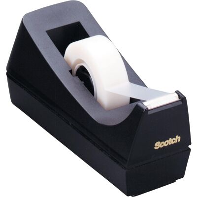 Scotch Desktop Tape Dispenser C38, Black, Desktop Adhesive Distributor - Refilla Scotch Desktop Tape Dispenser C38, Black, Desktop Adhesive Distributor - Refilla