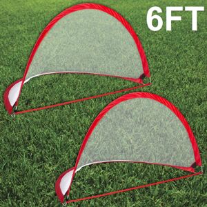 Gr8 Fitness 2 x 6Ft Pop Up Football Nets Portable Folding Soccer Goal Post Set Gr8 Fitness 2 x 6Ft Pop Up Football Nets Portable Folding Soccer Goal Post Set