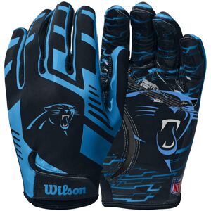 Wilson NFL Stretch Fit Football Gloves - Adult Carolina Panthers Wilson NFL Stretch Fit Football Gloves - Adult Carolina Panthers