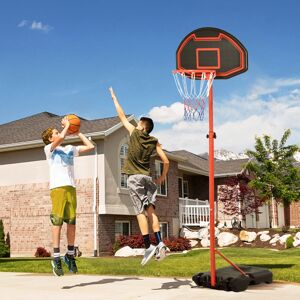 HOMCOM 200-250cm Adjustable Basketball Hoop Backboard w/ Wheels For Kids HOMCOM 200-250cm Adjustable Basketball Hoop Backboard w/ Wheels For Kids
