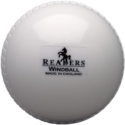 Readers Windball Cricket Ball - Childrens Kids White One Size Unisex Readers Windball Cricket Ball - Childrens Kids White One Size Unisex