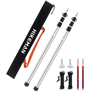 HIKEMAN Tent Poles Camping Poles for Tarp Awning Canopy Porch Sun Sails Tarpaulin Headro HIKEMAN Tent Poles Camping Poles for Tarp Awning Canopy Porch Sun Sails Tarpaulin Headro