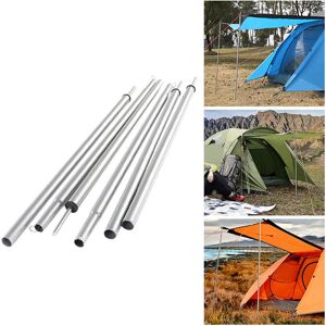 SRJ STAR Tent Poles Universal Telescopic Steel Awning Tent Canopy Tarp Pole Adjustable SRJ STAR Tent Poles Universal Telescopic Steel Awning Tent Canopy Tarp Pole Adjustable