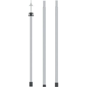 vidaXL Telescopic Tarp Pole Aluminum Adjustable Awning Poles Tent Stick Patio vidaXL Telescopic Tarp Pole Aluminum Adjustable Awning Poles Tent Stick Patio
