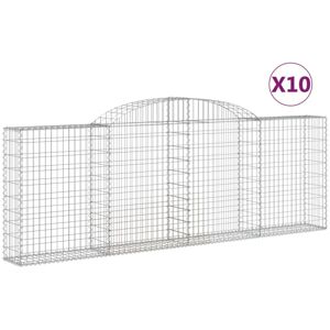 vidaXL Arched Gabion Basket 10 pcs - Garden Decor vidaXL Arched Gabion Basket 10 pcs - Garden Decor
