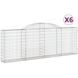 vidaXL Arched Gabion Basket 6 pcs - Garden Decorative Barrier vidaXL Arched Gabion Basket 6 pcs - Garden Decorative Barrier
