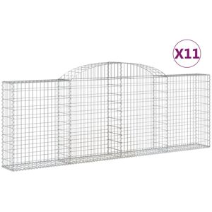vidaXL Arched Gabion Basket - Garden Decorative Stone Wall 11 pcs vidaXL Arched Gabion Basket - Garden Decorative Stone Wall 11 pcs