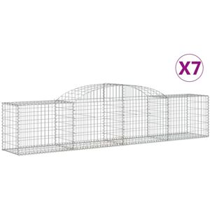 vidaXL Arched Gabion Basket 7 pcs - Garden Decorative Wall vidaXL Arched Gabion Basket 7 pcs - Garden Decorative Wall