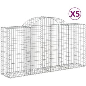 vidaXL Arched Gabion Basket - 5 pcs - 200x50x100/120 cm vidaXL Arched Gabion Basket - 5 pcs - 200x50x100/120 cm