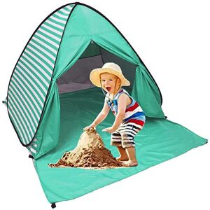 SHAH BEDDINGS LTD (Lake Green Stripes) Pop Up Beach Tent Shade Sun Shelter UPF 50+ Canopy Cabana 2 SHAH BEDDINGS LTD (Lake Green Stripes) Pop Up Beach Tent Shade Sun Shelter UPF 50+ Canopy Cabana 2