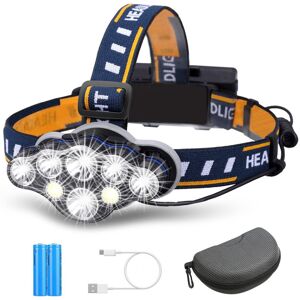 GreenZech 3300LM 8Modes 8LED Rechargeable Headlamp Flashlight Waterproof LED Head Torch wi GreenZech 3300LM 8Modes 8LED Rechargeable Headlamp Flashlight Waterproof LED Head Torch wi