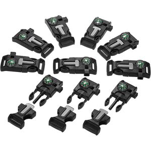 Unbranded 10pcs Emergency Whistle Buckle With Flint Scraper Fire Starter And Compass For O Unbranded 10pcs Emergency Whistle Buckle With Flint Scraper Fire Starter And Compass For O