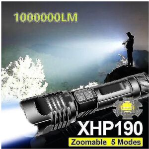 Unbranded (XHP50A1) 1000000 Lm Super Xhp190 Powerful Led Flashlight 18650 Xhp90 Led Torch Unbranded (XHP50A1) 1000000 Lm Super Xhp190 Powerful Led Flashlight 18650 Xhp90 Led Torch