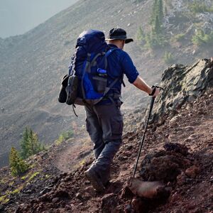 Costway Pair of Adjustable Walking Stick Hiking Trekking Pole Crutch 65 - 135 cm Costway Pair of Adjustable Walking Stick Hiking Trekking Pole Crutch 65 - 135 cm