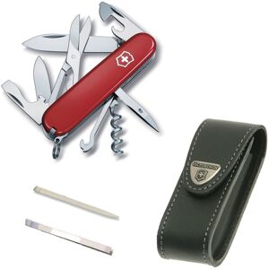 (red, black leather) Victorinox CLIMBER Swiss army knife with Pouch spare tweeze (red, black leather) Victorinox CLIMBER Swiss army knife with Pouch spare tweeze