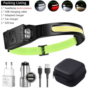 GreenZech (Yellow XPE C Packing) COB LED Induction Riding Headlamp 1200mAh USB Rechargeabl GreenZech (Yellow XPE C Packing) COB LED Induction Riding Headlamp 1200mAh USB Rechargeabl