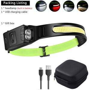 GreenZech (Yellow XPE B Packing) COB LED Induction Riding Headlamp 1200mAh USB Rechargeabl GreenZech (Yellow XPE B Packing) COB LED Induction Riding Headlamp 1200mAh USB Rechargeabl