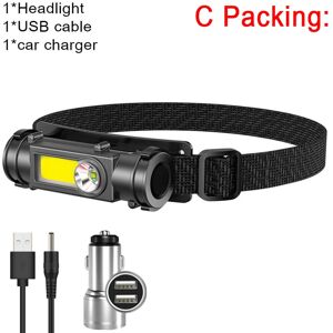 GreenZech (C Packing) Portable Mini Powerful LED Headlamp XPE+COB USB Rechargeable Headlig GreenZech (C Packing) Portable Mini Powerful LED Headlamp XPE+COB USB Rechargeable Headlig