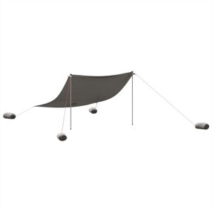 vidaXL Beach Canopy with Sand Anchors Beach Tent Sun Shelter Grey 304x300 cm vidaXL Beach Canopy with Sand Anchors Beach Tent Sun Shelter Grey 304x300 cm