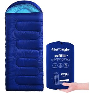 (Blue) Silentnight Camping adult Sleeping Bag, 3 Seasons (Blue) Silentnight Camping adult Sleeping Bag, 3 Seasons