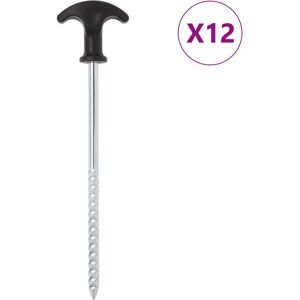 (20 cm/ 12 pcs) vidaXL Tent Pegs Ground Peg Camping Peg 12 pcs 17 cm Ã7 mm Galva (20 cm/ 12 pcs) vidaXL Tent Pegs Ground Peg Camping Peg 12 pcs 17 cm Ã7 mm Galva
