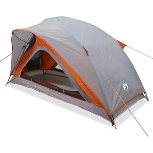vidaXL Camping Tent 1-Person Grey Orange Waterproof - Camping Tent vidaXL Camping Tent 1-Person Grey Orange Waterproof - Camping Tent
