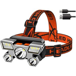 GreenZech (Orange) 5LED with Built-in 18650 Battery USB Rechargeable Portable Flashlight L GreenZech (Orange) 5LED with Built-in 18650 Battery USB Rechargeable Portable Flashlight L