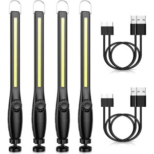 GreenZech (4 pack) LED Flashlight Magnetic Work Light USB Rechargeable Torch Hook Portable GreenZech (4 pack) LED Flashlight Magnetic Work Light USB Rechargeable Torch Hook Portable