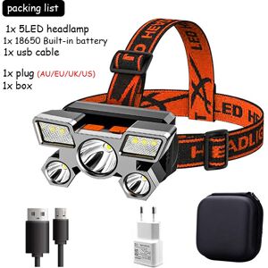 GreenZech (F Packing) 5LED with Built-in 18650 Battery USB Rechargeable Portable Flashligh GreenZech (F Packing) 5LED with Built-in 18650 Battery USB Rechargeable Portable Flashligh