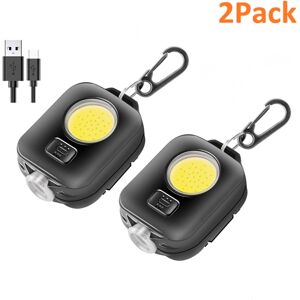 GreenZech (2 pack Black) Mini LED Keychain Flashlight Ultra Bright COB Key Ring Torch Ligh GreenZech (2 pack Black) Mini LED Keychain Flashlight Ultra Bright COB Key Ring Torch Ligh