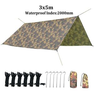 GreenZech (3x5m) Square Camouflage Awnings Ultra Light Waterproof Outdoor Camping Tarp Tou GreenZech (3x5m) Square Camouflage Awnings Ultra Light Waterproof Outdoor Camping Tarp Tou