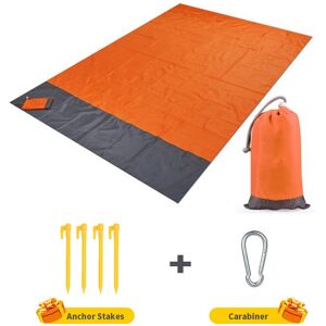GreenZech (Orange, 200 x 140cm) 2x2.1m Waterproof Pocket Beach Blanket Folding Camping Mat GreenZech (Orange, 200 x 140cm) 2x2.1m Waterproof Pocket Beach Blanket Folding Camping Mat