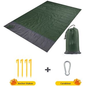 GreenZech (Army Green, 200 x 210cm) 2x2.1m Waterproof Pocket Beach Blanket Folding Camping GreenZech (Army Green, 200 x 210cm) 2x2.1m Waterproof Pocket Beach Blanket Folding Camping