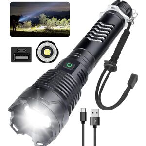 Unbranded (XL Large) Rechargeable LED Flashlight High Lumen, 120000 Lumen Super Bright Pow Unbranded (XL Large) Rechargeable LED Flashlight High Lumen, 120000 Lumen Super Bright Pow