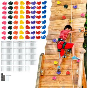 VEVOR 72 Rock Climbing Holds for Kids and Adults Multi-Colored Climbing Rock Wa VEVOR 72 Rock Climbing Holds for Kids and Adults Multi-Colored Climbing Rock Wa