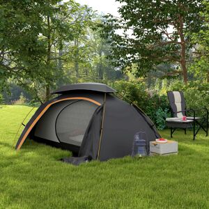 Outsunny Camping Tent Dome Tent with Removable Rainfly for 1-2 Man, Grey Outsunny Camping Tent Dome Tent with Removable Rainfly for 1-2 Man, Grey