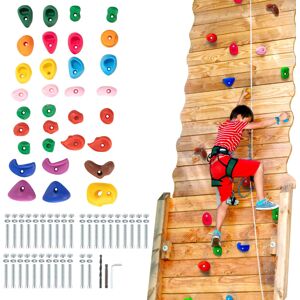 VEVOR 32 Rock Climbing Holds for Kids and Adults Multi-Colored Climbing Rock Wa VEVOR 32 Rock Climbing Holds for Kids and Adults Multi-Colored Climbing Rock Wa