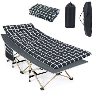 Unbranded Camp Beds with Thick Pad Folding Camping Cot with Carry Bag Unbranded Camp Beds with Thick Pad Folding Camping Cot with Carry Bag