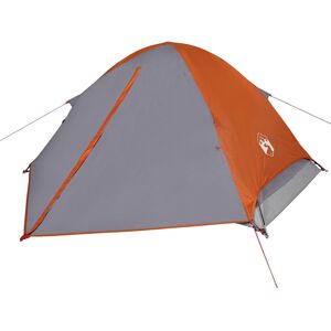 vidaXL Camping Tent Dome 4-Person Grey Orange Waterproof - Camping Tent vidaXL Camping Tent Dome 4-Person Grey Orange Waterproof - Camping Tent