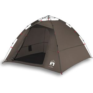 vidaXL Fishing Tent 4-Person Camping Tent Lightweight Tent Brown Quick Release vidaXL Fishing Tent 4-Person Camping Tent Lightweight Tent Brown Quick Release