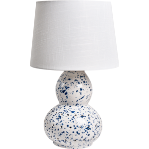 Beliani Table Lamp MACAL Ceramic White/ Blue Beliani Table Lamp MACAL Ceramic White/ Blue