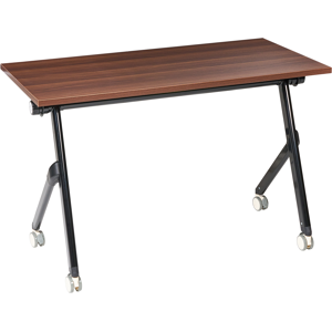 Beliani Foldable Office Desk BENDI Dark Brown 120 cm 60 cm Beliani Foldable Office Desk BENDI Dark Brown 120 cm 60 cm